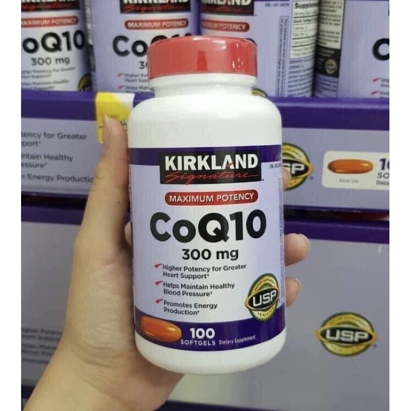 Viên Uống Kirkland CoQ10 300mg hộp 100 viên Chính Hãng Của Mỹ (Mẫu mới)