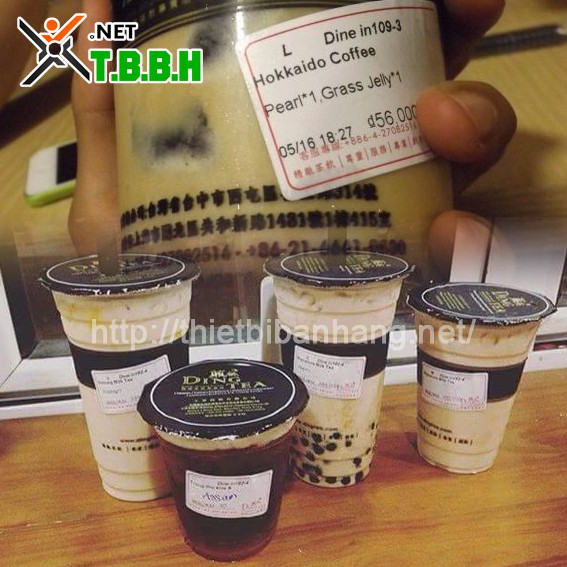 Tem nhãn dán ly cốc trà sữa
