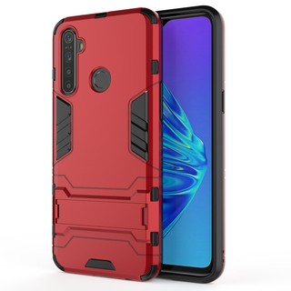 Ốp lưng Realme 5 5i 5s -  Ốp lưng chống sốc Iron Man 2 lớp bảo vệ - Bo viền mặt trước - Chân chống lưng máy tiện lợi