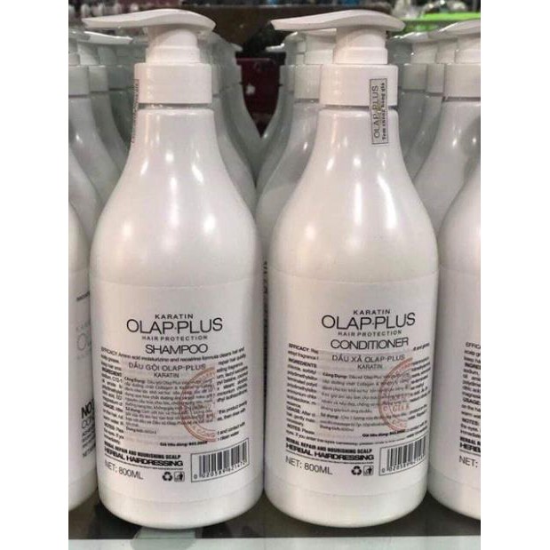 CẶP DẦU GỘI - XẢ OLAP.PLUS SIÊU MỀM MƯỢT 800ML X 2 | BigBuy360 - bigbuy360.vn