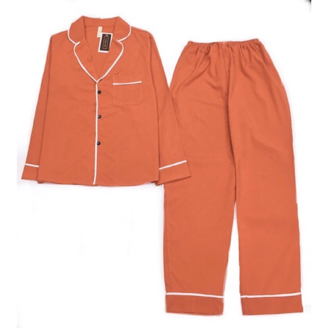 Pyjama _ Bộ Ngủ Dài Tay Vải Lụa_Vải Thô Kiện Hàn