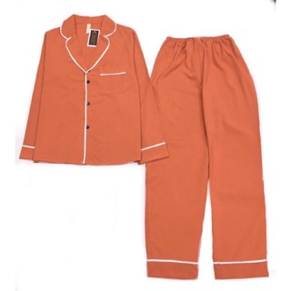 Pyjama _ Bộ Ngủ Dài Tay Vải Lụa_Vải Thô Kiện Hàn