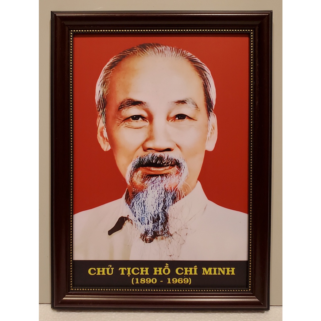 Ảnh gốc in dầu chân dung Bác Hồ kính yêu -BH-A4 (26*35cm)