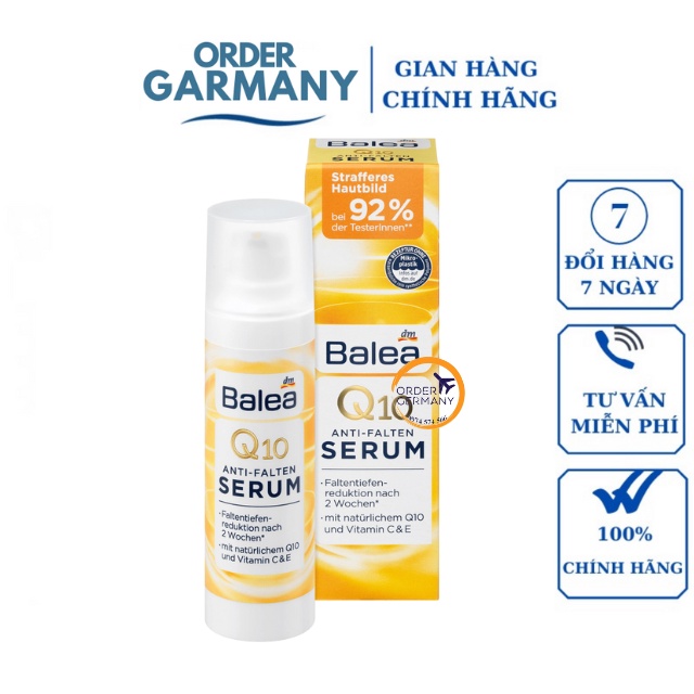 SERUM BALEA Q10 CHỐNG LÃO HOÁ, TĂNG ĐÀN HỒI TRÊN VÙNG DA MẶT, CỔ