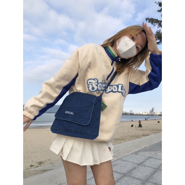 Túi bì thư jean denim size trung nhỏ Special
