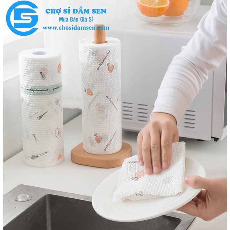 [size 25cm]Cuộn khăn giấy lau bếp. Cuộn khăn giấy đa năng có thể tái sử dụng G270-KhanGiayLauBep-25cm