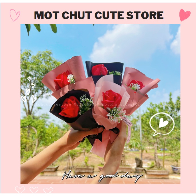 Bó Hoa Hồng Sáp Nhỏ Các Loại, Trang Trí Vào Món Quà Tặng Kèm - Quà Tặng Người Yêu, Người Thân, Lễ Tình Nhân