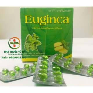 CHÍNH HÃNG) Euginca (100 viên) - Giảm ho, thông thoáng mủi họng