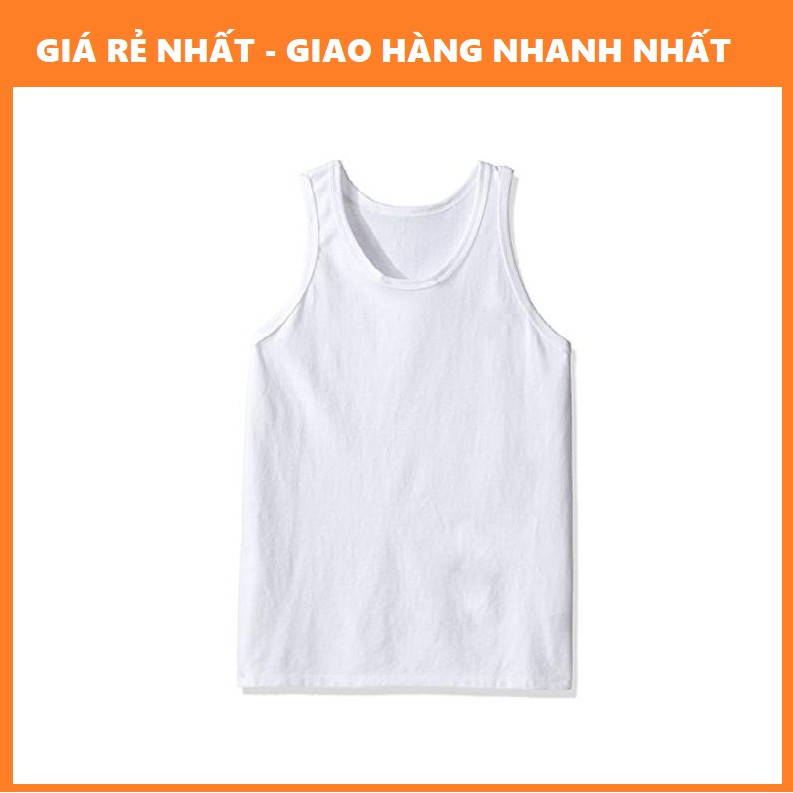 Áo thun 3 lỗ trắng cho nam chuyên xuất khẩu giá rẻ