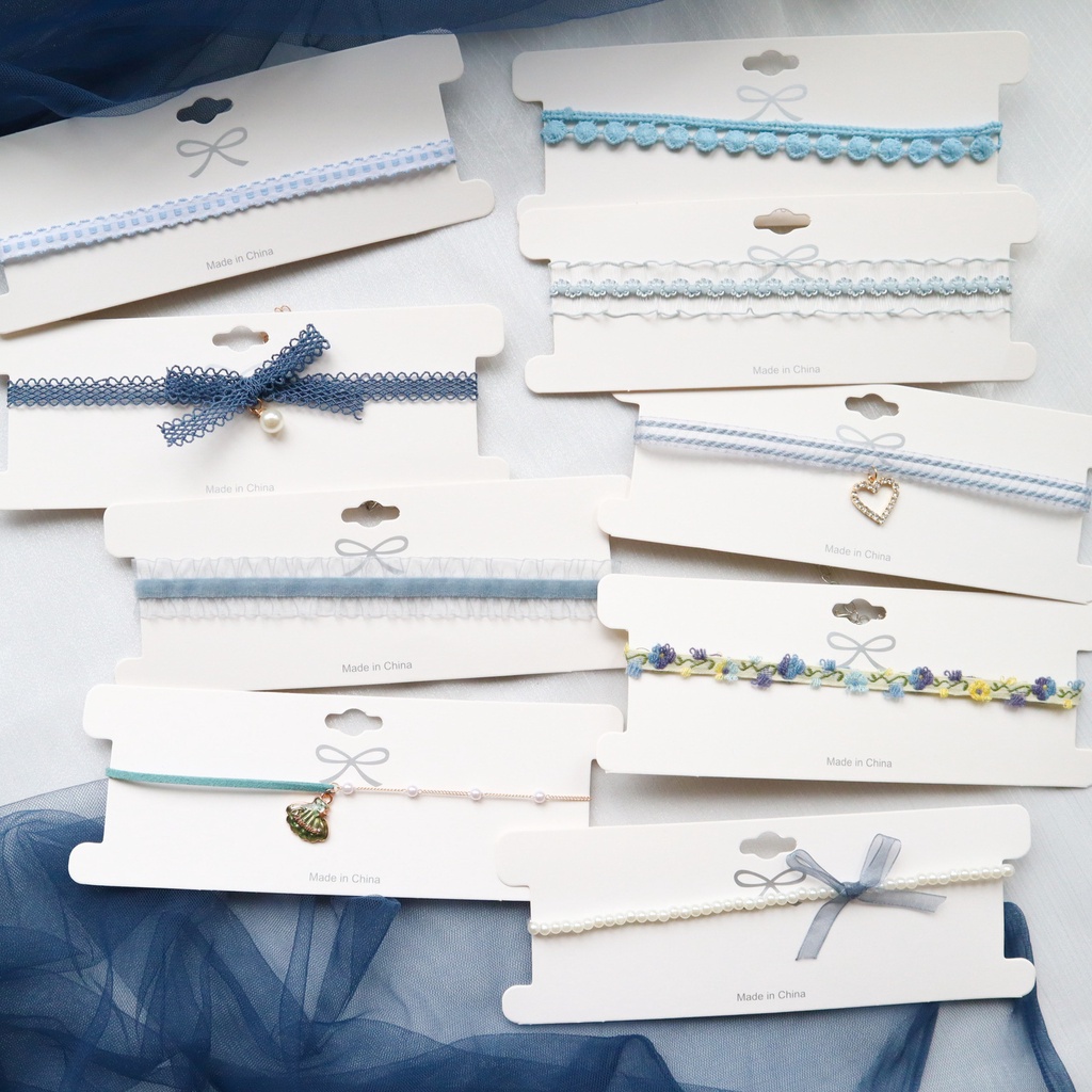 Vòng Cổ choker Mặt Trái Tim Đính Ngọc Trai Thời Trang