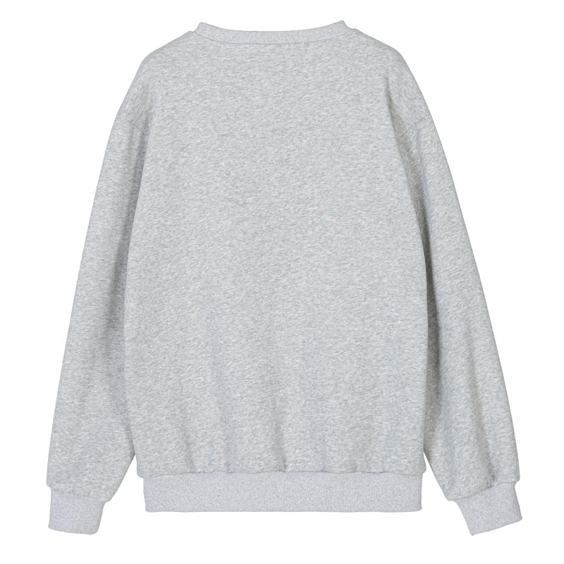 DUNEA Áo sweater dáng rộng in họa tiết hoạt hình và chữ cái đáng yêu thời trang trẻ trung dành cho nữ