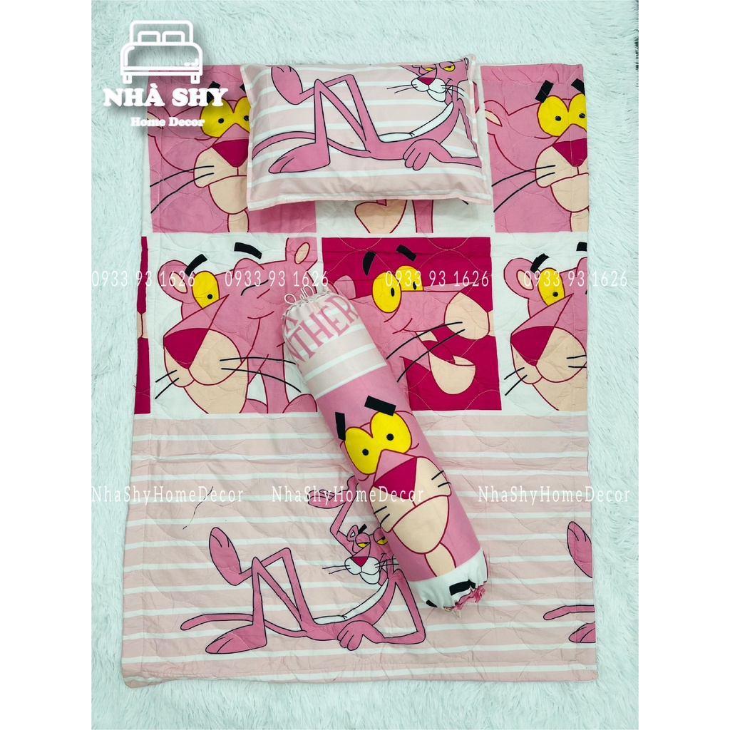 Trọn Bộ 5 Món Gối Mền Kèm Ruột Cho Trẻ Đi Học - Gối Em Bé Đi Học