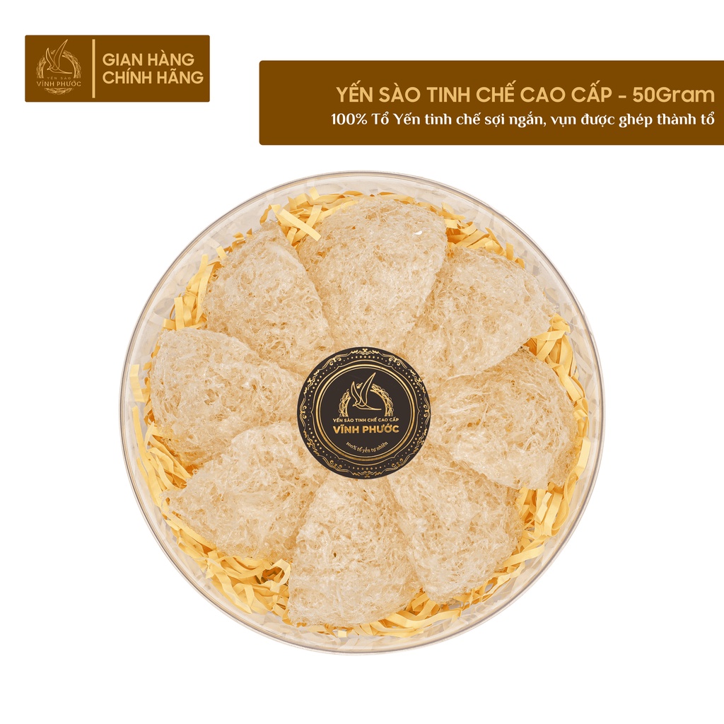 Tổ Yến Sào Tinh Chế Cao Cấp Vĩnh Phước 100g, 50g