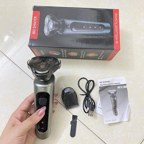 Máy Cạo Râu Đa Năng 9D Shaver Màn Hình LED - Tặng Kèm 1 Phụ Kiện