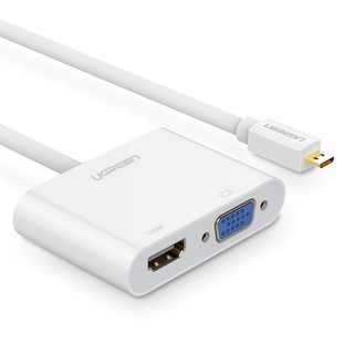CÁP CHUYỂN ĐỔI MICRO HDMI TO HDMI + VGA UGREEN 30355 (Đen)