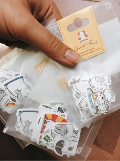  Bộ 40 miếng sticker dán trang trí hình thỏ bunny