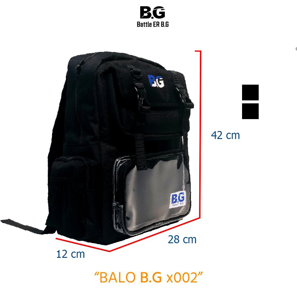 Balo đi học BATTLE ER B.G mẫu x002 hologram skyblue Unisex Streetwear Backpack