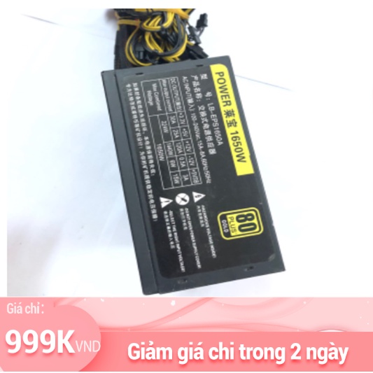 [Mã Sale hoàn 50k cho đơn từ 1tr] Nguồn Coin 1650w chuẩn 80 plus gold nhiều đầu 6+2