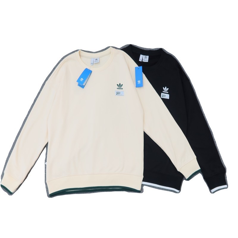 Áo Sweater Tay Dài Thêu Logo Adidas Chính Hãng