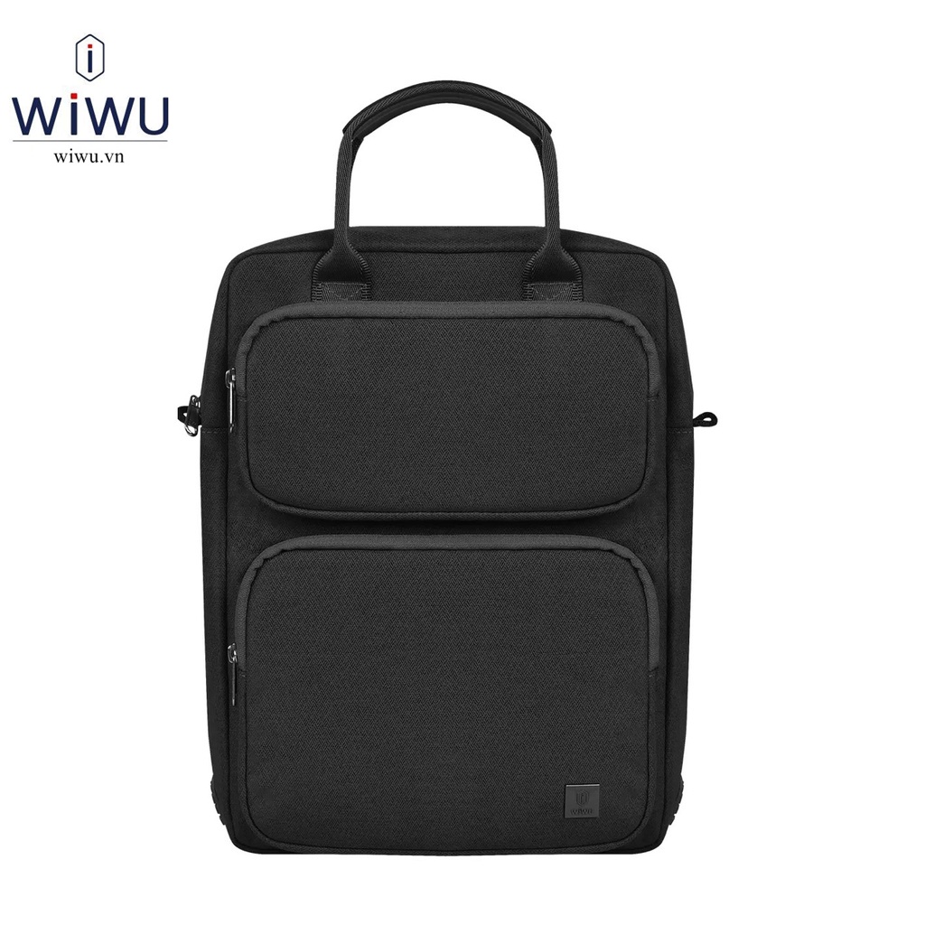 Túi xách dọc Wiwu Alpha Vertical Layer Bag cho Macbook 14.2 inch M1 , Laptop 14 inch , Có quai đeo chính hãng cao cấp
