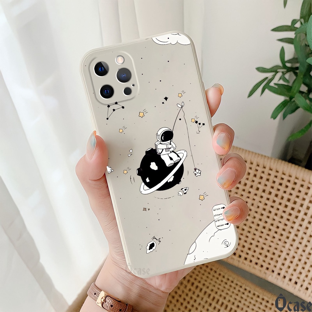 Ốp lưng iPhone 11 / 11 Pro / 11 Promax / 12 / 12 mini / 12 Pro / 12 Promax in hình  vũ trụ viền vuông