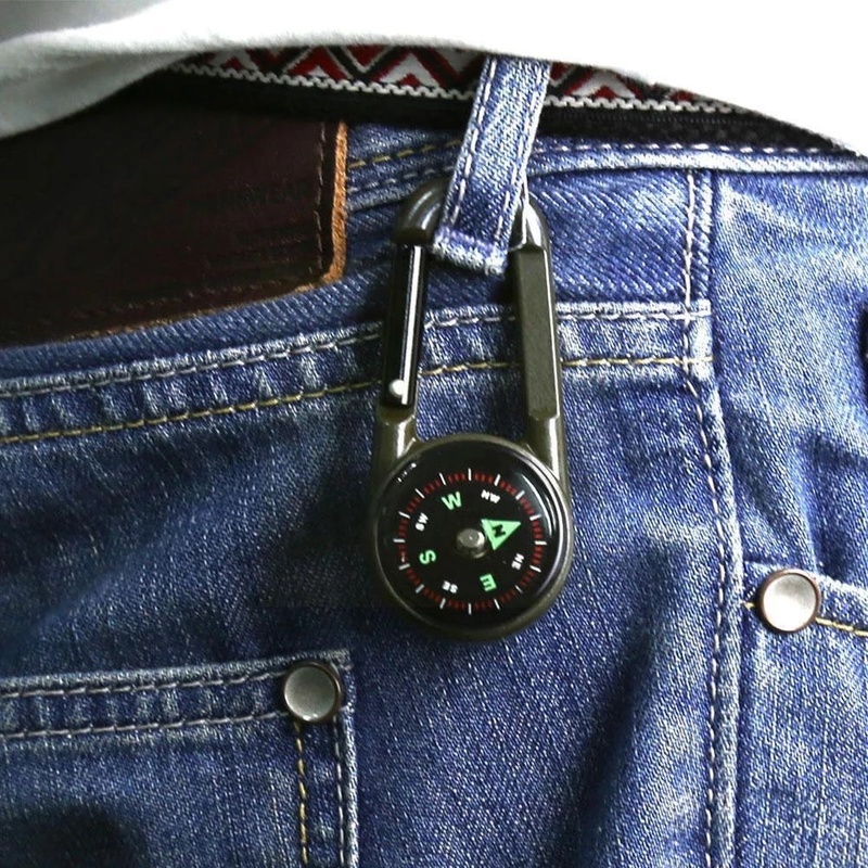 Móc Khóa La Bàn Mini Đa Năng Cho Hoạt Động Ngoài Trời