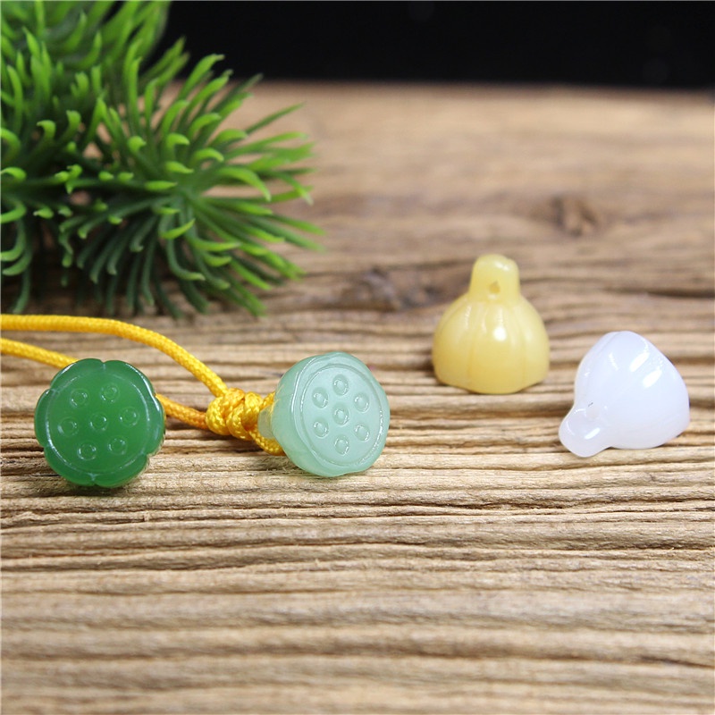 1 charm nhụy sen đá ép dạng treo 12mm nguyên liệu làm trâm làm trang sức cổ trang cosplay cổ phục