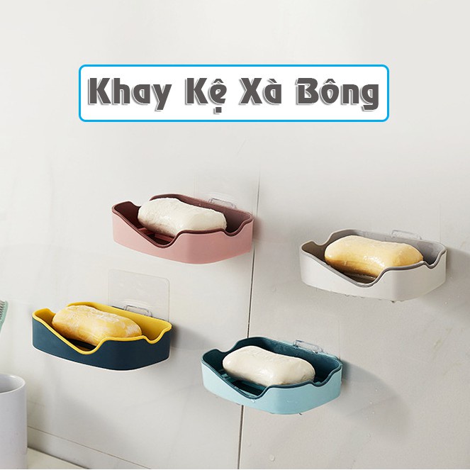 (Mẫu mới) Khay Đựng Xà Bông 2 Lớp Dán Tường Có Dãnh Thoát Nước 88293 Shop Kho Tổng Vp88