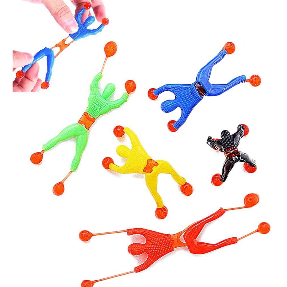 Set 5 Đồ Chơi Người Nhện Leo Tường Dính Tường Trang Trí Tiệc Tùng