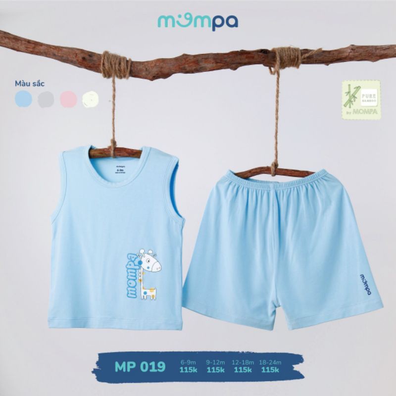 Bộ ba lỗ bamboo sợi tre Mompa ( thương hiệu mới ualarogo)