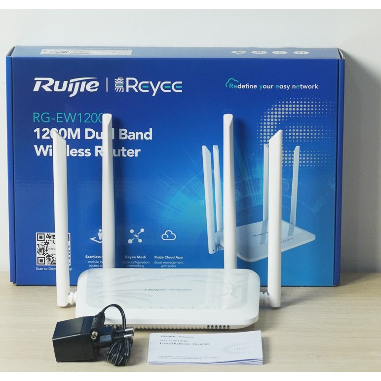 Bộ phát WiFi Ruijie RG-EW1200G PRO,Dual-band AC1300 và RG-WE1200, Dual band AC1200