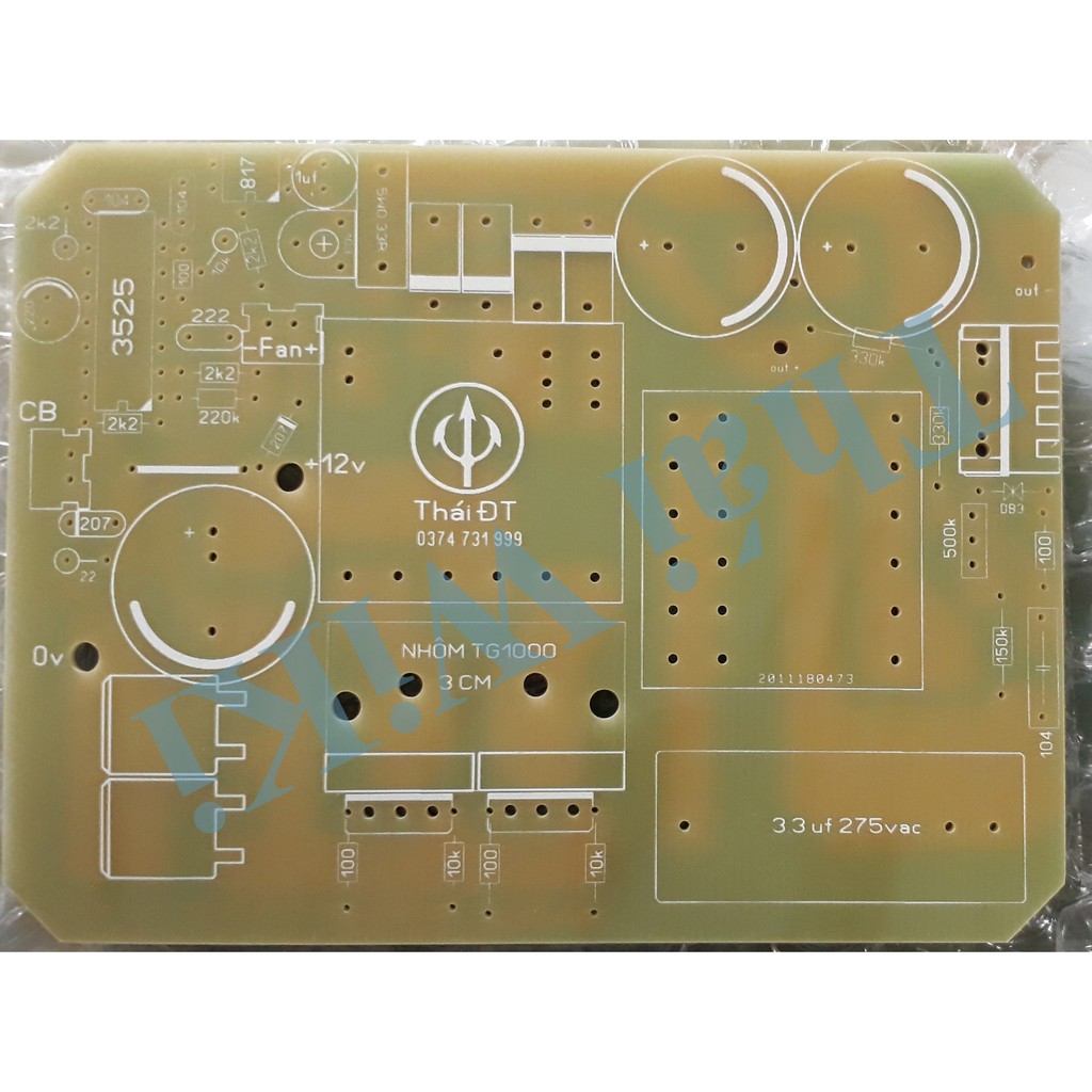 PCB - MẠCH KÍCH 2 MOSFET  BĂM DB3 - PCB MẠCH 2 FET