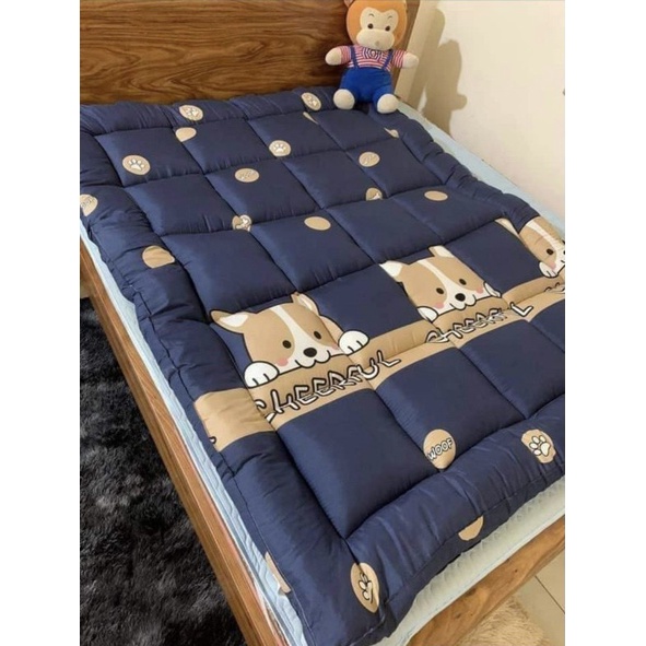 Đệm Topper Xuất Nhật Cao Cấp Nệm Topper Chất Liệu Cotton Polly Dày Dặn Êm Ái Bảo Vệ Vai Gáy Cột Sống Gấp Gọn Tiện Nghi