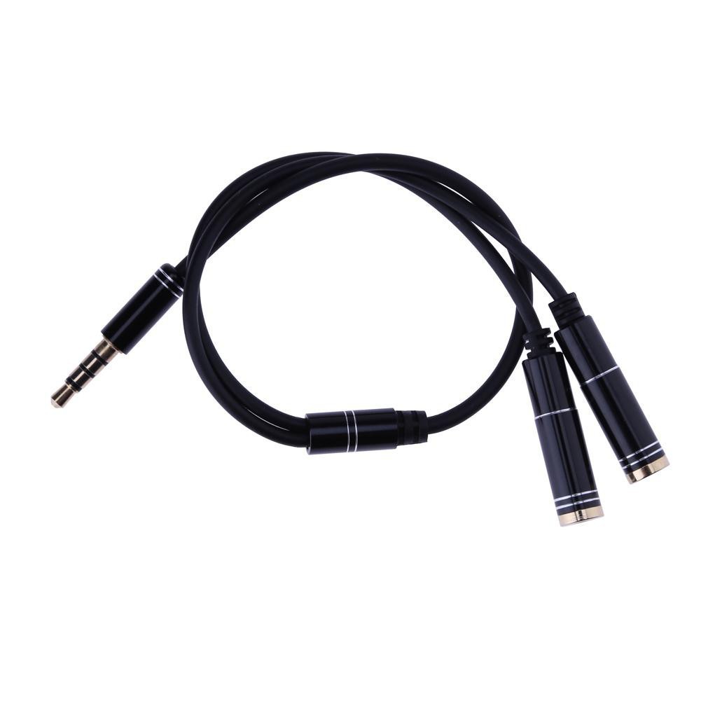 Cáp nối dài jack âm thanh 3.5mm đực sang 2 đầu cái cho laptop , máy tính- Sẵn Hàng