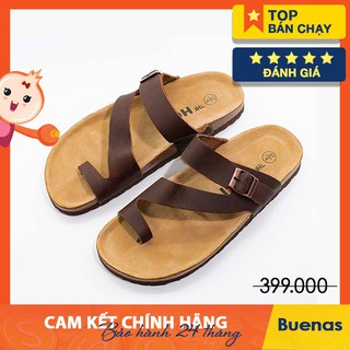 Giày Dép Đế Trấu Da Bò Thật Quai Ngang - Da Nâu [CHÍNH HÃNG - giày dép nam nữ unisex] HG05SDN