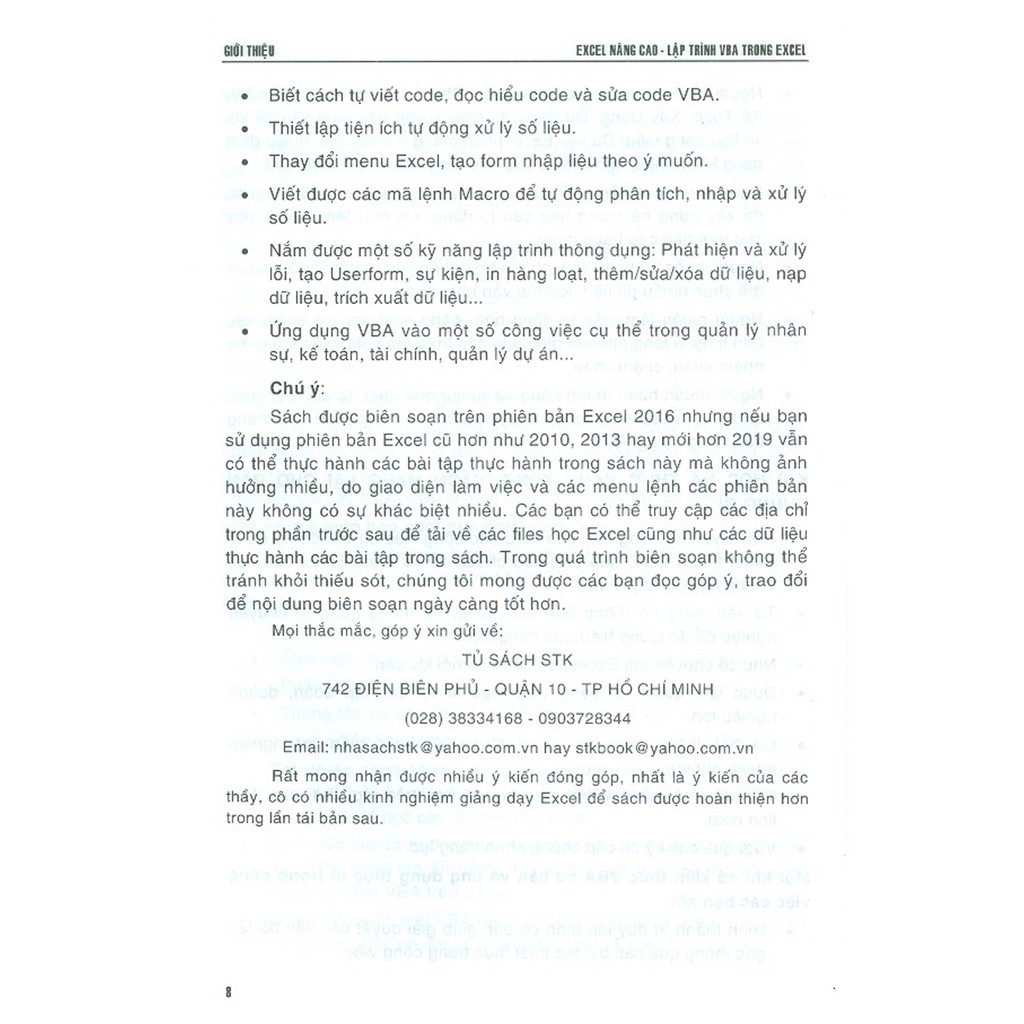 Sách - Excel Nâng Cao - Lập Trình Vba Trong Excel