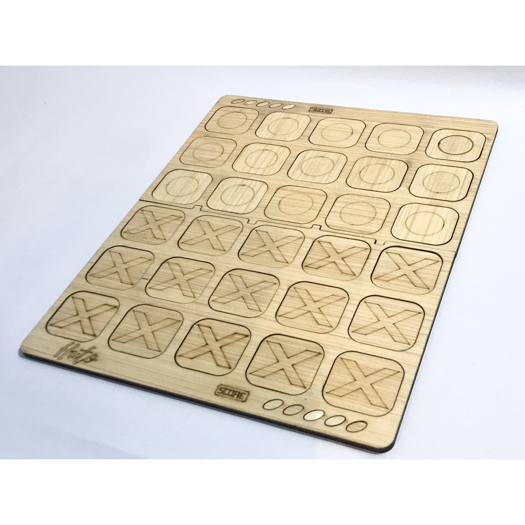 Cờ Caro Gỗ Dày 5ly Cho Bé + Sổ Tay Song Ngữ+1 Túi Vải Canvas