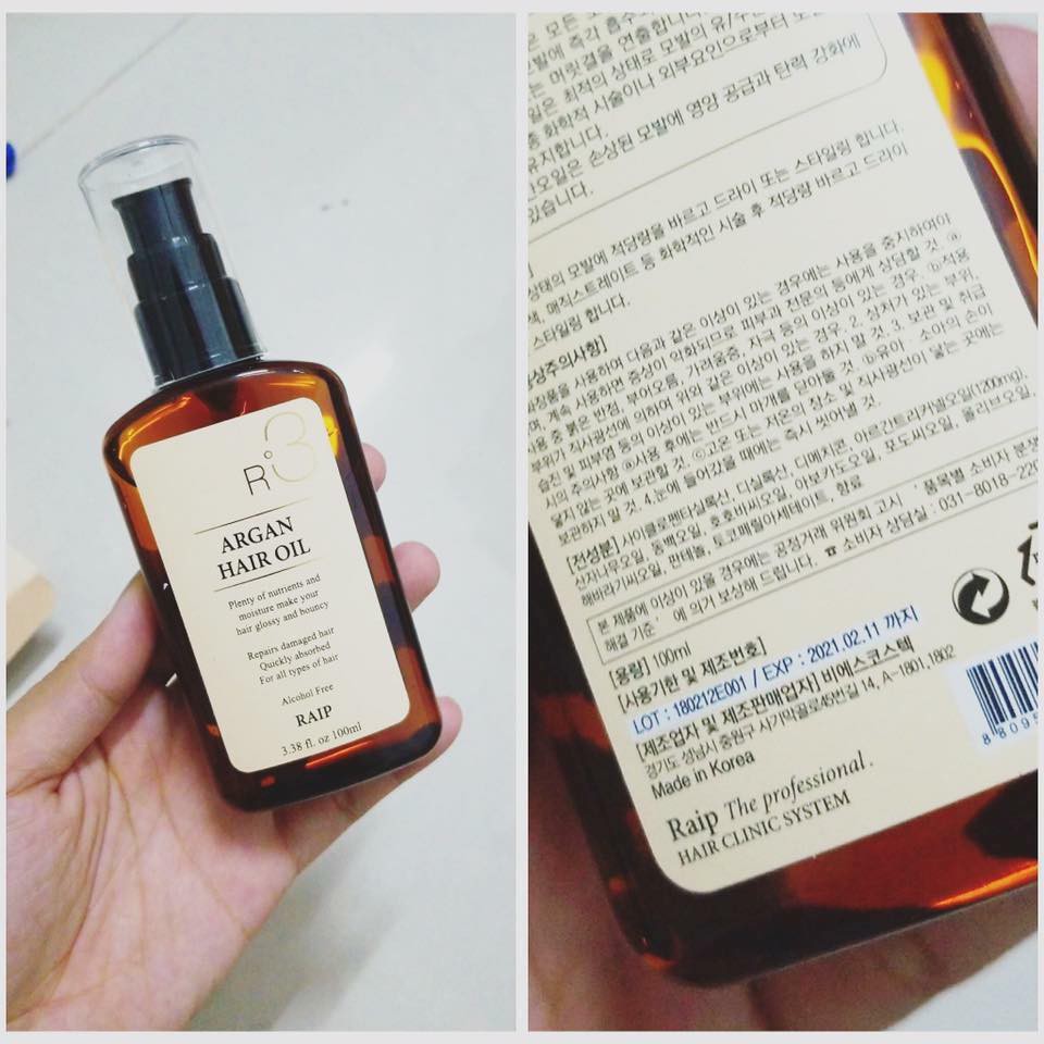 Tinh Dầu Argan Dưỡng Tóc R3 Hair oil RAIP 100ml làm trẻ hóa mái tóc đi nắng ngày hè | BigBuy360 - bigbuy360.vn