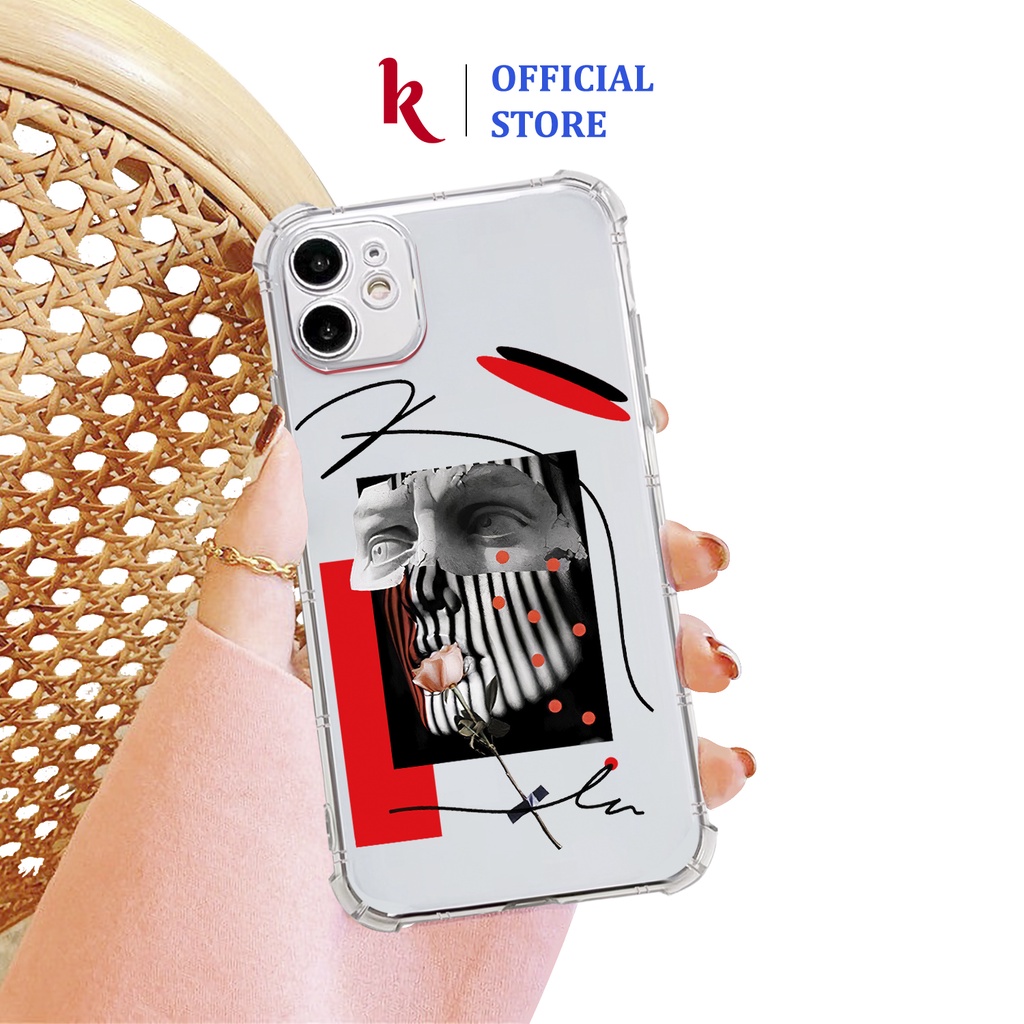 Ốp lưng iphone David nghệ thuật viền vuông chống sốc case 14plus 14 pro max 13 12 promax 11 mini 6 6s 7 8 plus x xr xs