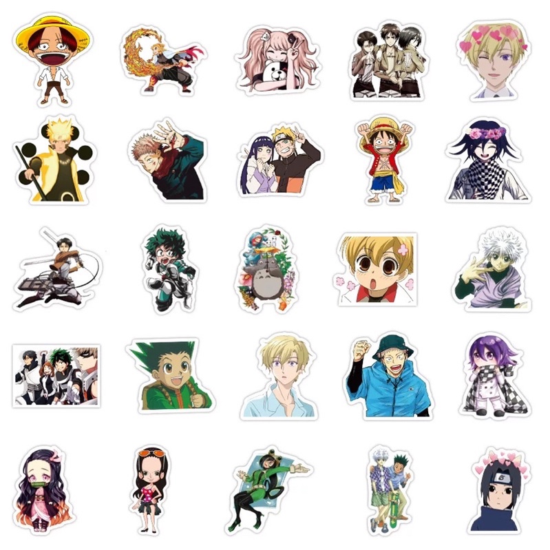 Set 10 sticker Anime chống nước