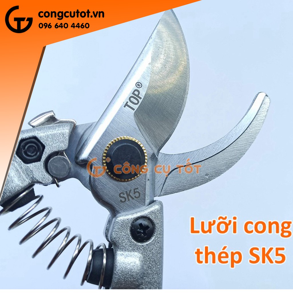 Kéo cắt cành 205mm có ốc chống bửa to để cắt cành cứng