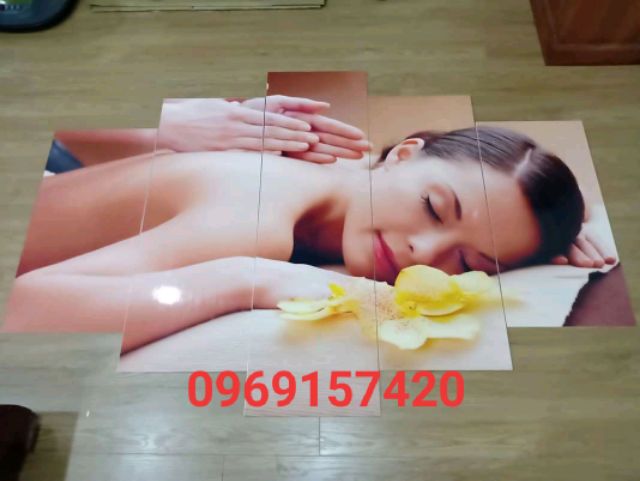 Bộ tranh ghép 5 tấm spa 80cm*120cm