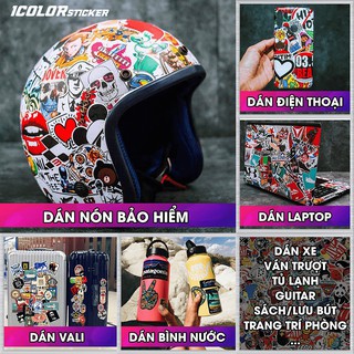 Set 100 sticker one piece chống nước 018