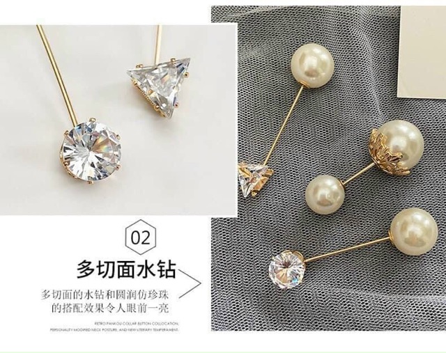 SÉT 7 CÀI ÁO ĐÍNH NGỌC ĐÍNH ĐÁ SIÊU SANG MẪU MỚI MÃ 02