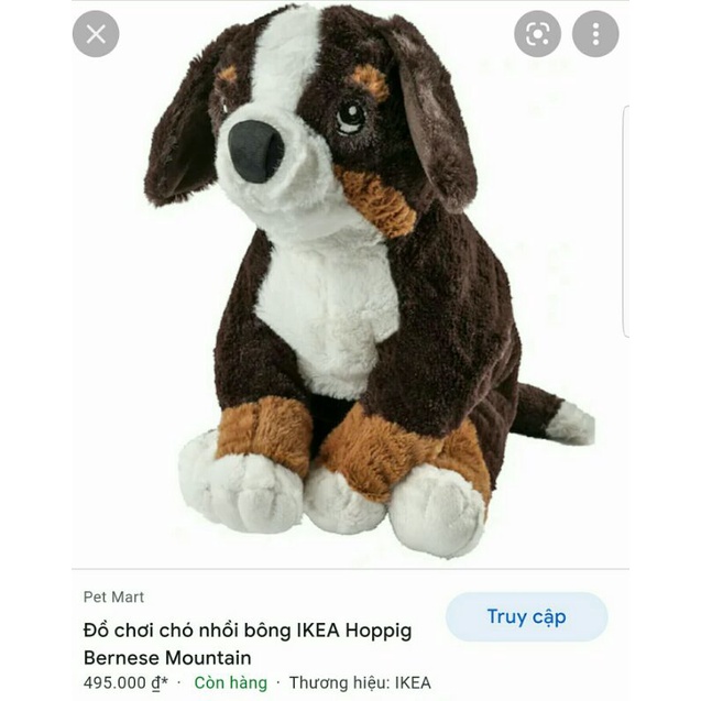 Gấu bông chó Ikea nâu chính hãng 100%