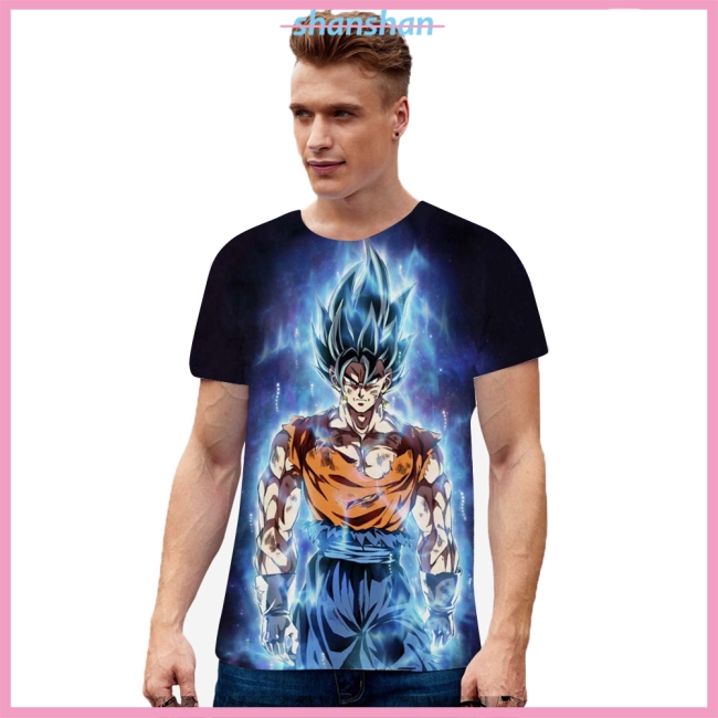 Áo Thun Tay Ngắn In Hình Dragon Ball Goku 3d Thời Trang Mùa Hè Cho Nam Và Nữ