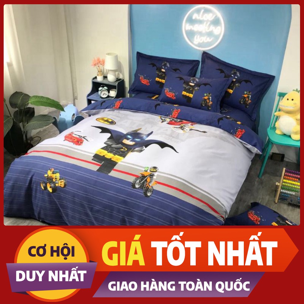 Bộ chăn ga cotton lụa cho bé