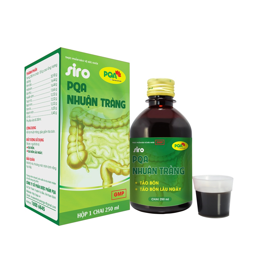 Nhuận Tràng PQA Thành Phần Từ Thiên Nhiên Giúp Giảm Táo Bón Dùng Cho Bé Bị Khó Tiêu Lâu Ngày Hộp 250ml
