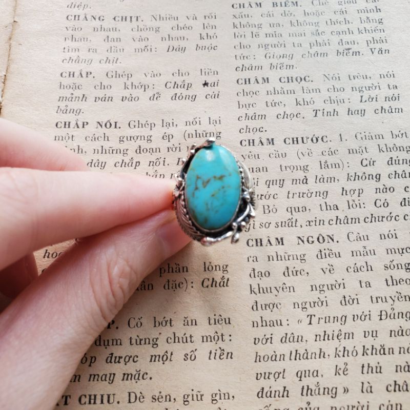 nhẫn bạc 925 đá turquoise