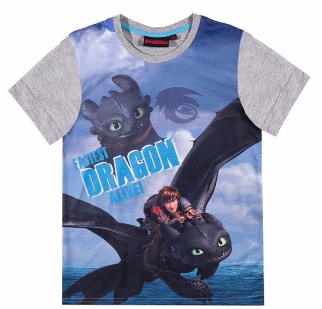 Áo Bí kíp luyện rồng- How to train your Dragon- xách tay Pháp auth cotton 100%